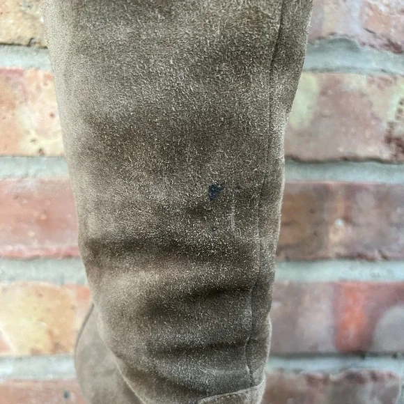 Balenciaga Runway Tan Suede Platform Knee High Boots - Picture 7 of 9